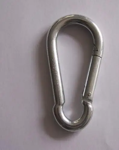 

Wholesales by 50PCS/6KGS/Carton 10X100 zinc plated steel carabiner spring DIN5299C snap hooks