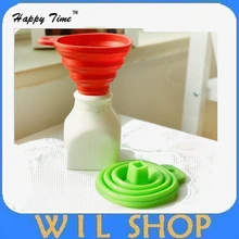 DHL,, 100 шт., кухонные гаджеты, аксессуары для инструментов, Силиконовый складной стиль, воронка, мини, складной, портативный