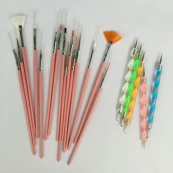 

20 Pcs/Set Nail Art Brush Pen Kit Nails Design UV Gel Dotting Painting Drawing Polish Manicure Tools MH88