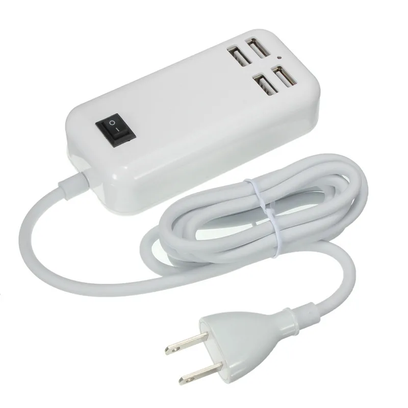 Leory 4 ميناء المحمولة usb hub سطح الجدار شاحن متعددة ميناء محول لفون ل moiblephone السريع ل اللوحي سادة