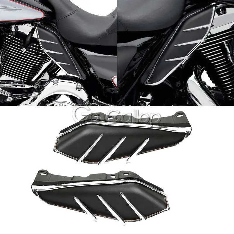 Black Mid Frame Air Deflectors Trims Fit Harley Davidson Electra Glide Road King Electra Glide