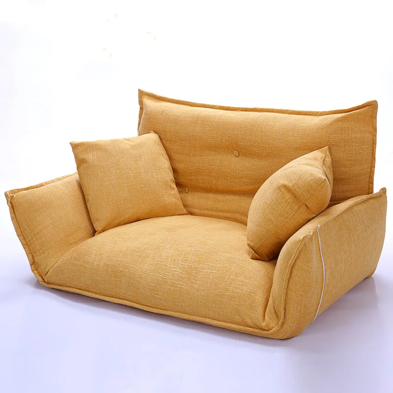Floor Adjustable Lazy Sofa Folding Futon Couch for Studio Living Room Furniture Fabric Chaise Lounge Sofa Video Gaming Chair