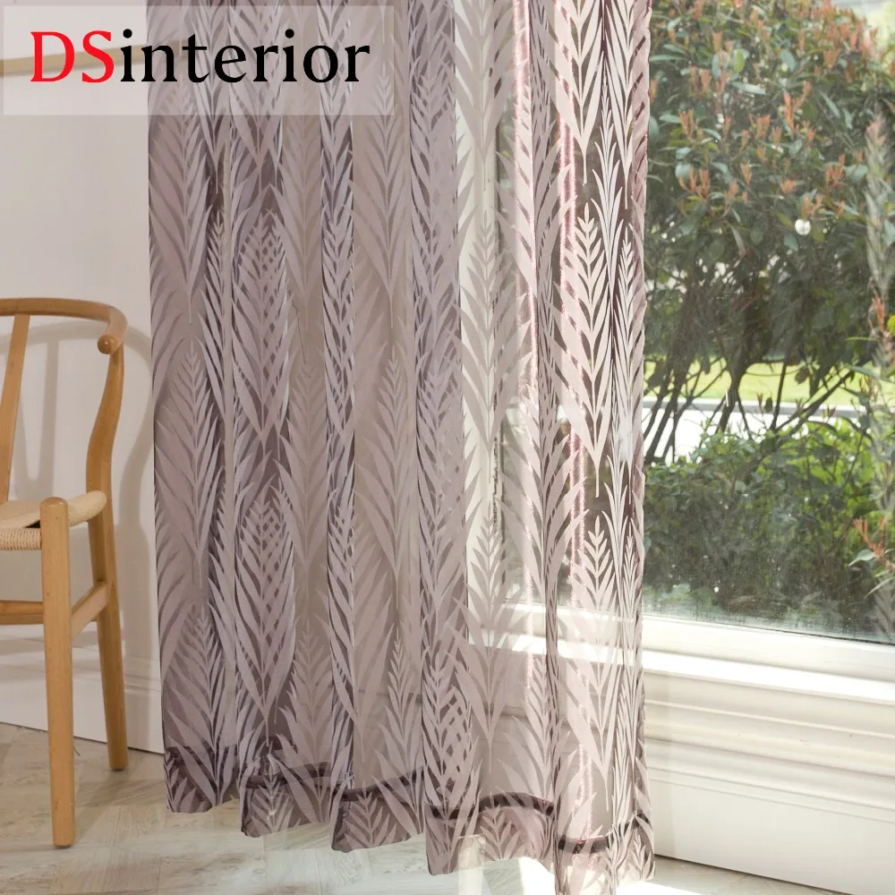 

DSinterior modern fashion sheer tulle curtain for bedroom or living room