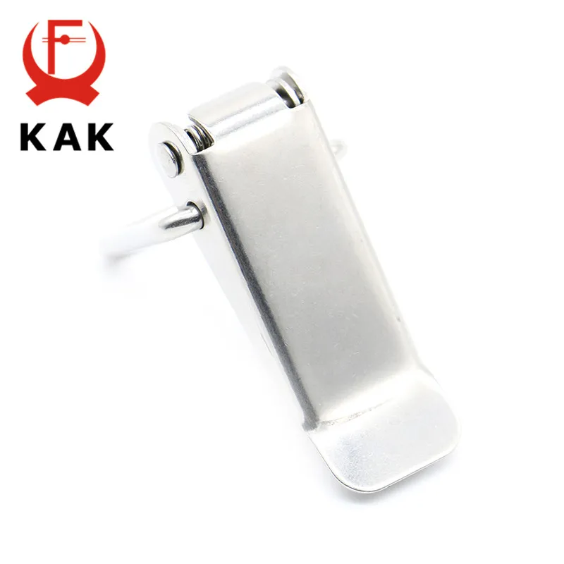 Hardware Cabinet Boxes Spring Loaded Latch Catch Toggle Hasp 27*63 Iron Hasp For Sliding Door Simple Window Cabinet KAK J105