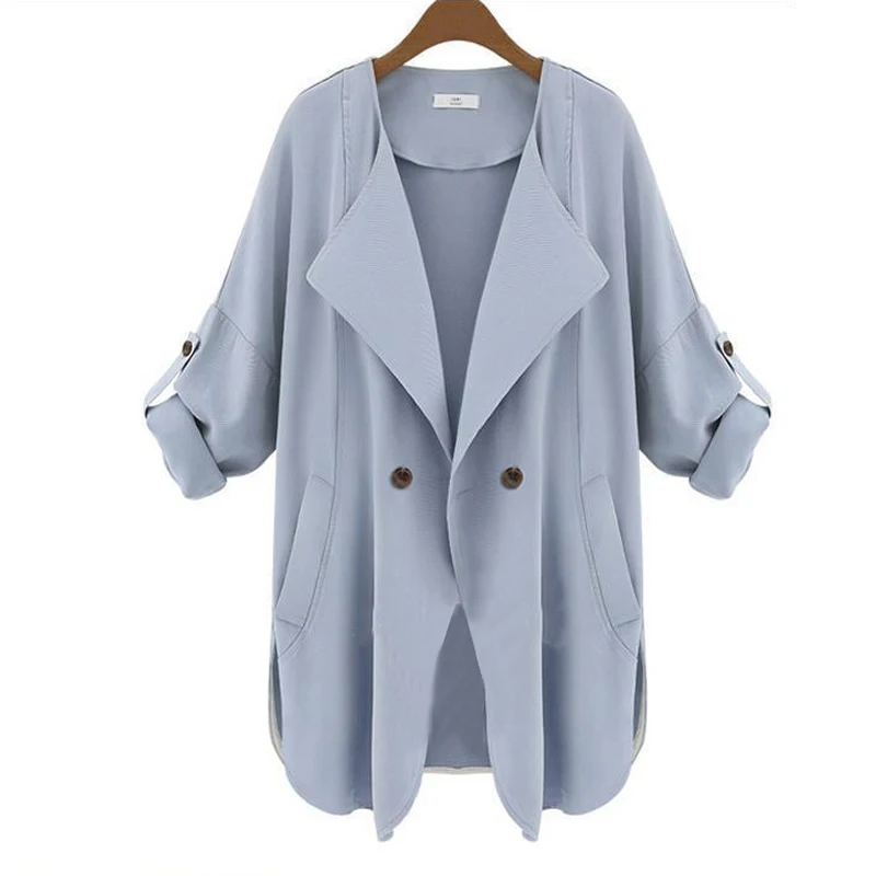 Women Windbreaker Fashion Casual Thin Long Tops Outwear Jacket Coat Hot
