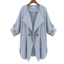 Women Windbreaker Fashion Casual Thin Long Tops Outwear Jacket Coat Hot