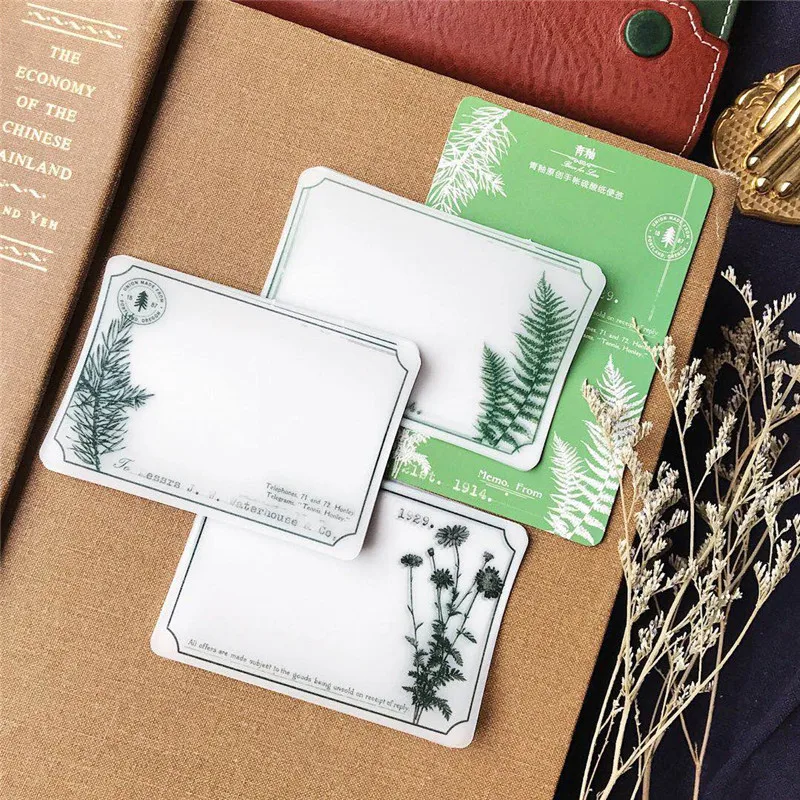 1 компл./лот блокноты для записей Sticky Notes Green Bean серии бумажный дневник в стиле Скрапбукинг наклейки офисные школьные закрепленный блокнот