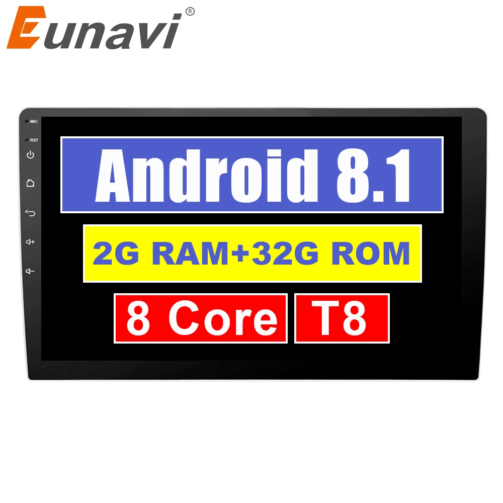 Excellent 9/10 inch Android 8.1 universal Car Radio 2 din android car radio DVD Player GPS NAVIGATION WIFI Bluetooth Rear CAM 8 cores T8 0