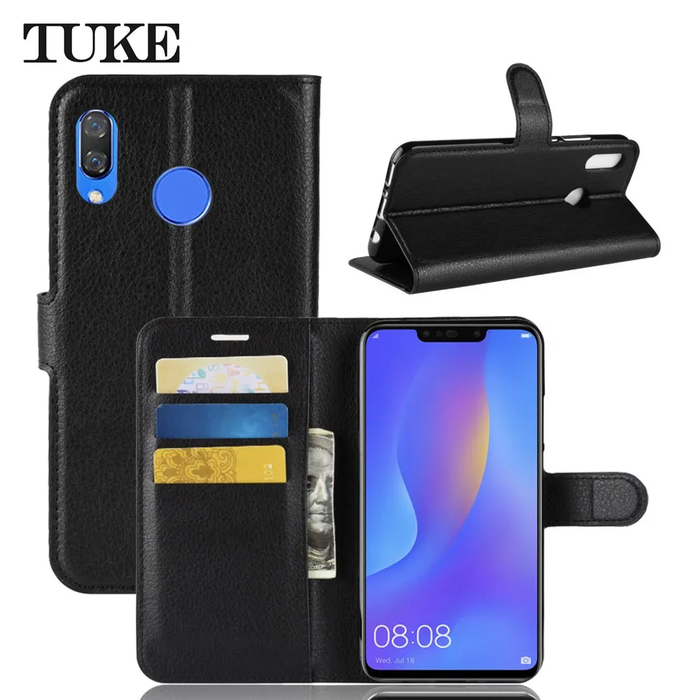 Роскошный кожаный флип-чехол для Huawei Nova 3i чехол-книжка с подставкой P Smart +