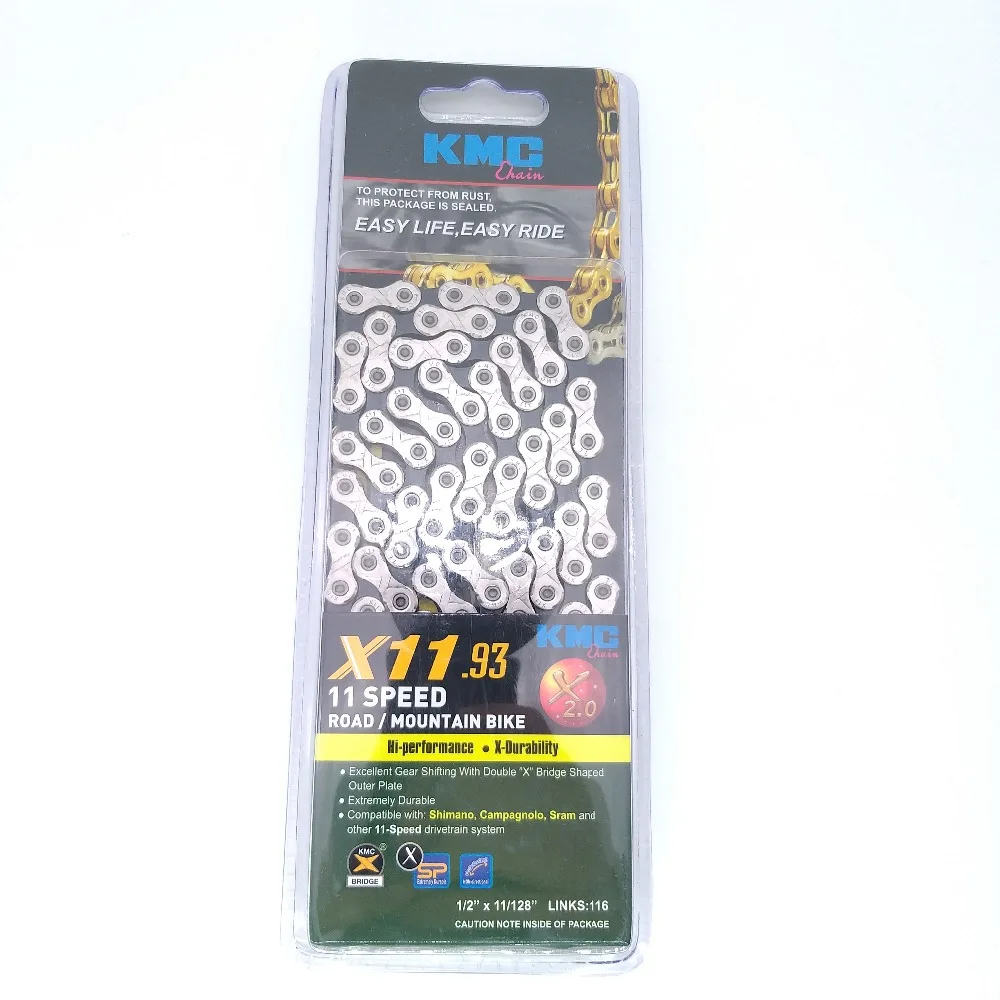 KMC X11.93 X11 سلسلة دراجات 118L 11 سرعة سلسلة دراجات مع الأصلي مربع والسحر زر ل الجبلية/قضيب الدراجة دراجة أجزاء