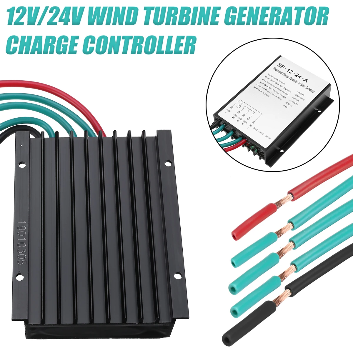 1pcs 12V/24V 600W Waterproof  Wind Turbine Generator Charge Controller Charger Regulator Wind Controller