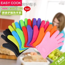 1 шт цвет случайный Высококачественная микроволновка перчатки для духовки Силиконовые перчатки для плиты противоскользящие формы для выпечки Кухонные инструменты для приготовления пищи