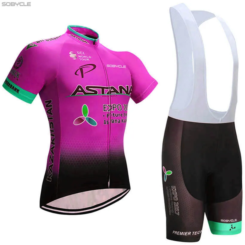 

New 2017 PINK ASTANA pro cycling jersey bike short SET MTB Ropa Ciclismo PRO cycling WEAR mens BICYCLING Maillot Culotte