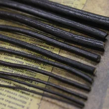 2 м черный/коричневый/Кофе 1/1. 5/2/2,5/3/4/5/6/8 мм круглый натуральные кожаные украшения шнура кружевная Веревка DIY Цепочки и ожерелья браслета поиска