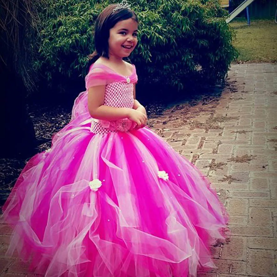 Glittery Flower Girls Tutu Dress Kids Princess Wedding Party Dresses for Christmas Costumes Baby Pageant Fancy Tutu Ball Gown (10)
