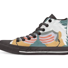 Godot дизайн дышащая Повседневная Высокая обувь на шнуровке холщовая обувь кеды для Прямая