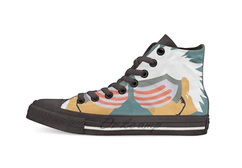 

Godot Design breathable Casual High Top lace-up Canvas shoes sneakers For Drop shipping