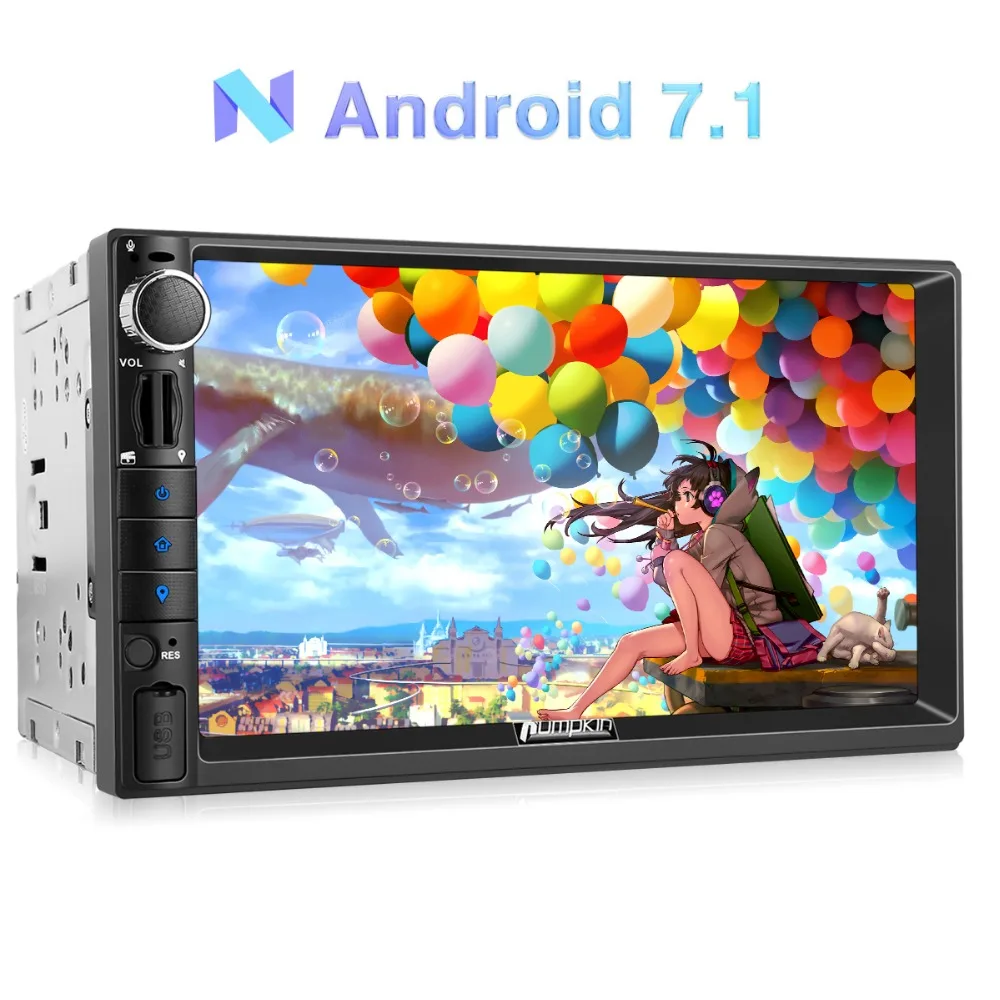 Pumpkin 2 Din font b Car b font Multimedia Player Android 7 1 Quad Core Universal