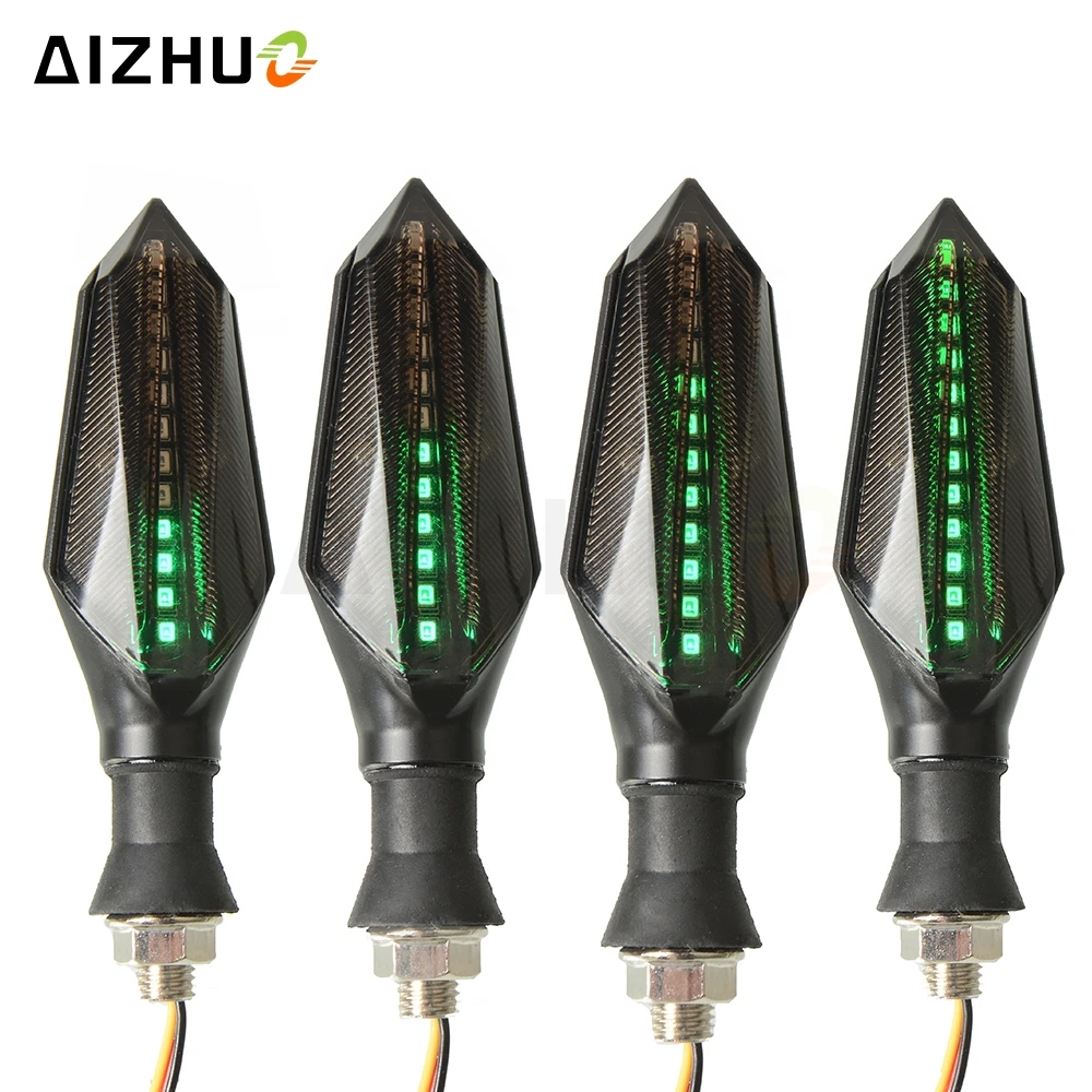 

Motorcycle Signal lights Turn Signal Warning Flowing Flashing For Kawasaki Z650 NINJA 250R ZX6R ZX9R Z1000SX Z300 VULCAN ZX6R