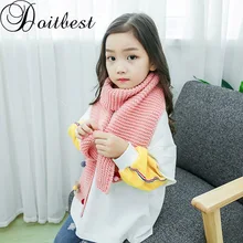 Doitbest/ зимний трикотажный зимний шарф с пятью цветами для детей 3-10 лет, 10 цветов, шерсть, Детские шарфы, воротник для мальчиков и девочек