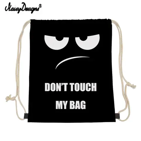 Bolsa de Cordão Toque em Meu Bolsa de Armazenamento Bolsas de Armazenamento Customzied Noisydesigns Pequena Impressão Não Mochila Diário Mochila Menino Júnior
