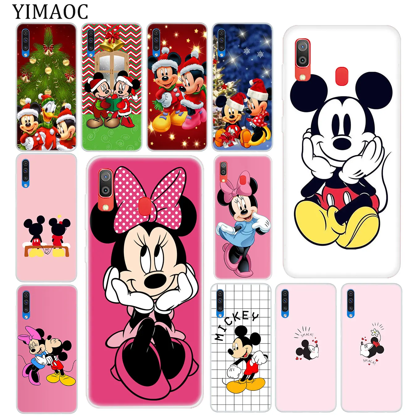 

YIMAOC Cartoon Mickey Minnie Mouse Christmas Soft Silicone Case for Samsung Galaxy A70 A60 A50 A40 A30 A20 A10 M10 M20 M30 M40