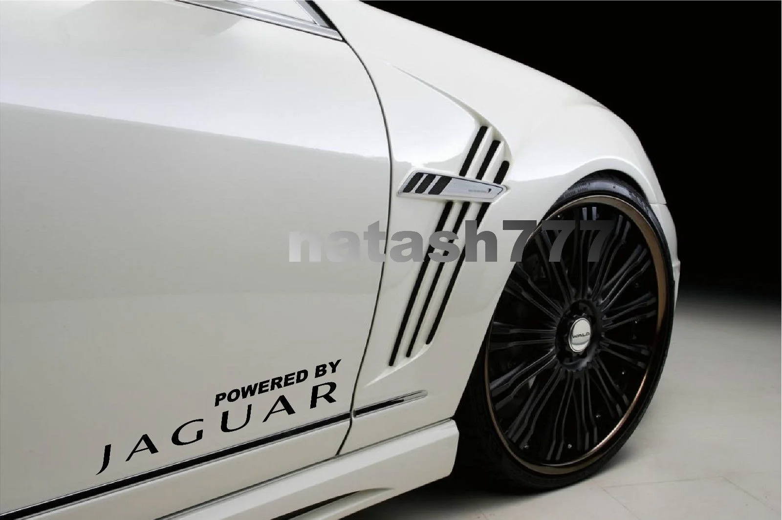 

For 1Pair/2Pcs Powe by JAGUAR X Tipe XKR S XJR Racing Decal sticker emblem logo Car Sticker Pair Car Styling