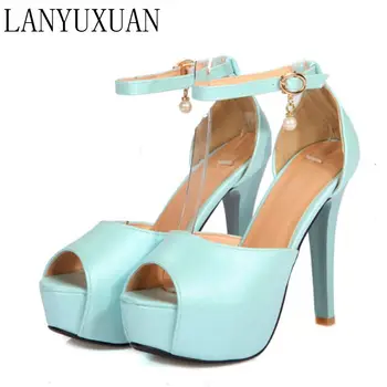 

2017 Time-limited Sandals Women Sandalias Mujer Big Size 34- 45 Sandals Ladies Lady Fashion Shoes High Heel Women Pumps T8743