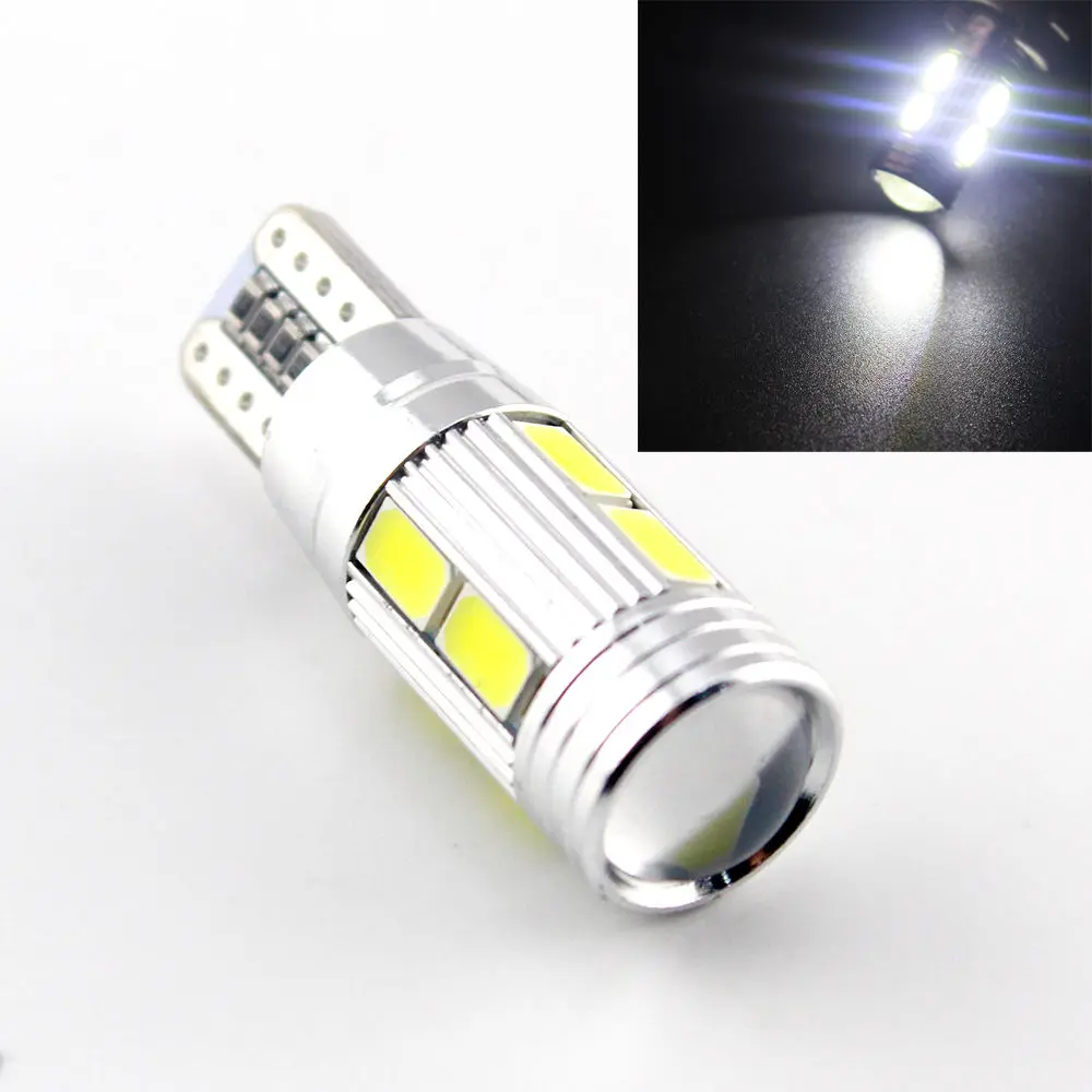 4 шт. W5W canbus no error 10 SMD 5630 5730 светодиодный светильник на танкетке высокомощный для