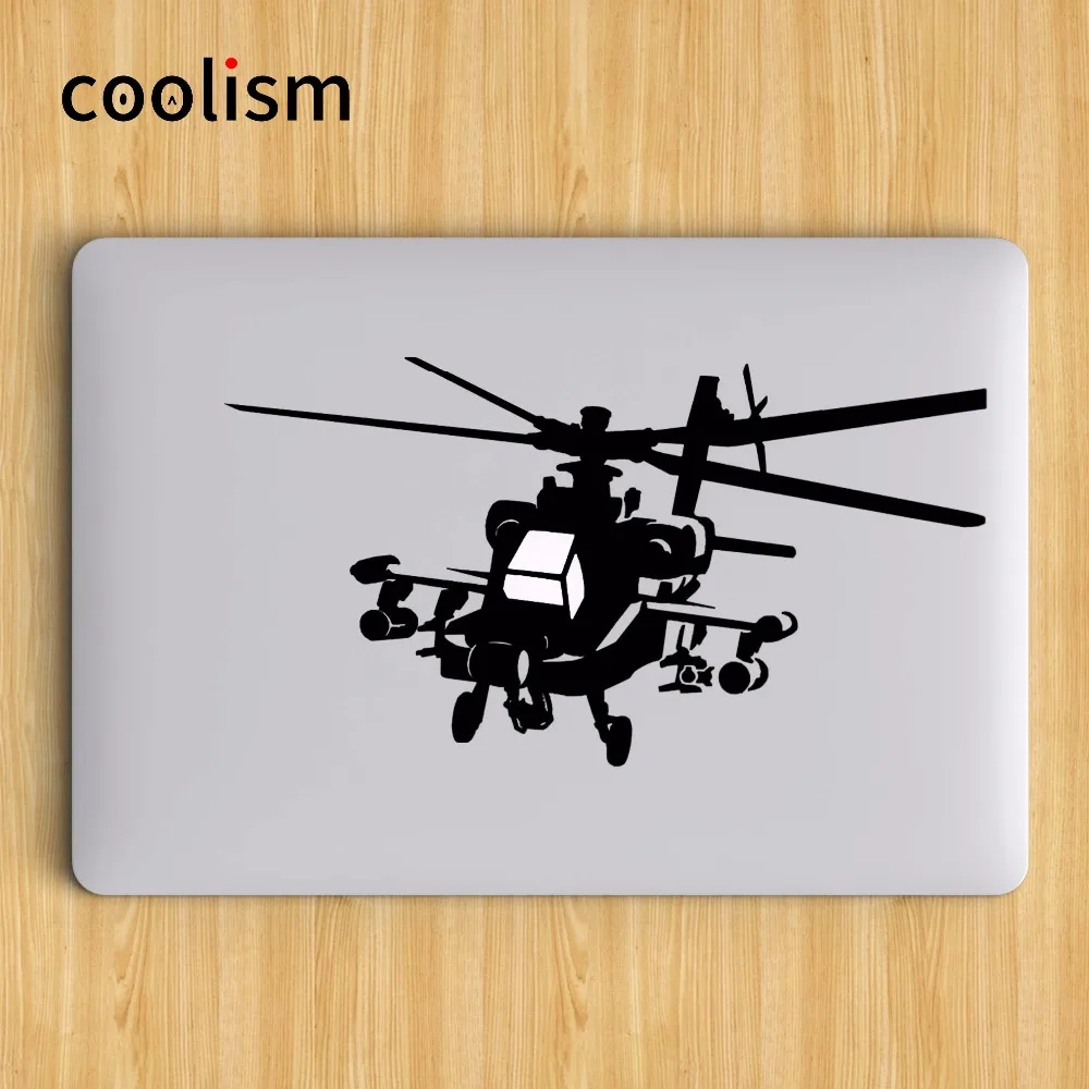 Apache Helicopter Laptop Sticker for Apple Macbook Pro 13 Decal Air Retina 11 12 15.6 17 inch HP Mac Mi Book Skin Notebook Decal