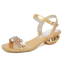 2019 Crystal Gladiator Sandals Fashion Bling Sexy Square Heels Platform Beach Sandals Casual Gold Shoes Woman цена 2019 Crystal Gladiator Sandals Fashion Bling Sexy Square Heels Platform Beach Sandals Casual Gold Shoes Woman цены онлайн