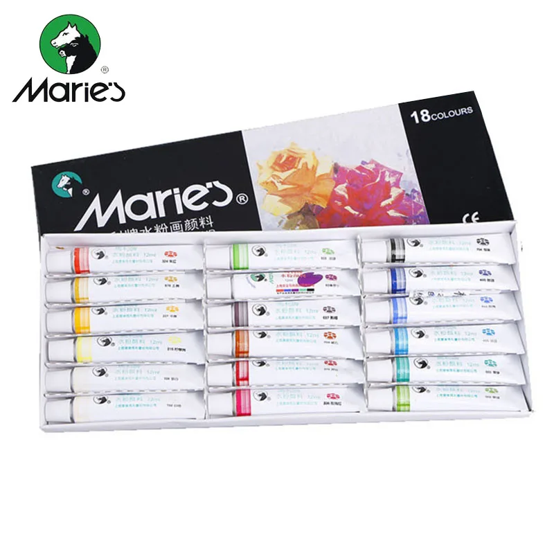 

Gouache Painting Paint Set High Quality 12ML/18 Colors Gouache Pigment For Artist School Student