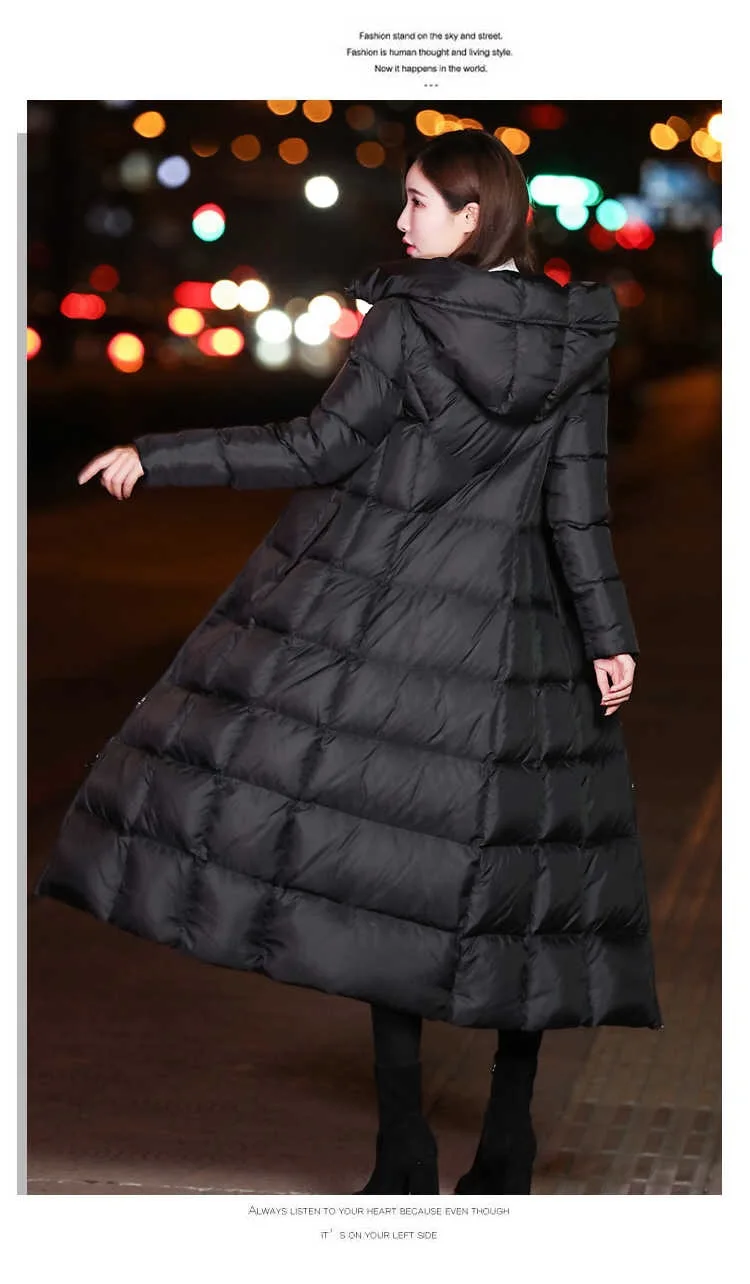 Хлопковые пуховики модное женское зимнее пальто Длинная тонкая утепленная куртка пуховик с хлопковой подкладкой верхняя одежда парки AU-155