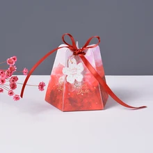 50Pcs Creative Candy Box Five corners Dream wedding favor box baby shower gift box packaging paper boxes Festival Party Supplies dream box