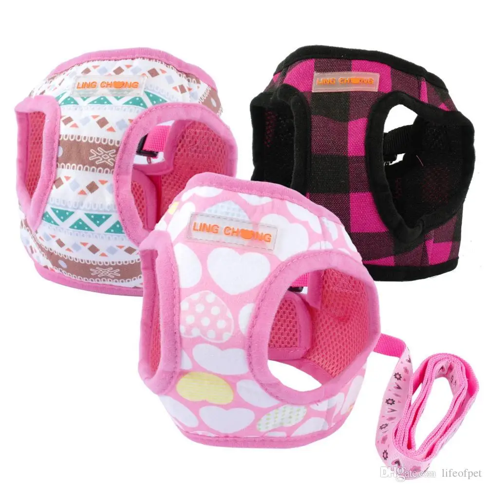 Cute Puppy Dog Harness and Walking Leads Set 4 Sizes Pet Winter Vest