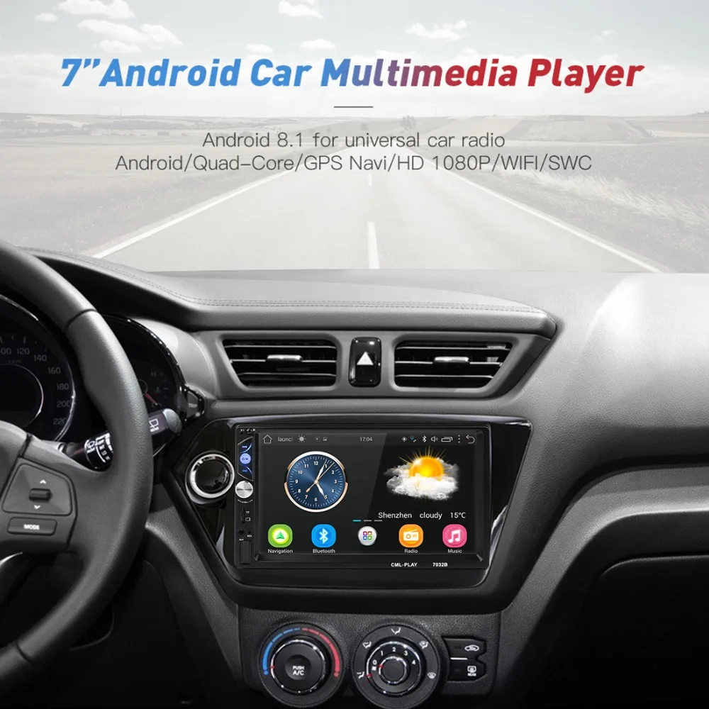 Discount 7" 2din Car Radio DVD MP5 player Digital Touch screen Android Multimedia player Autoradio Support Rear camera wifi RDS AM GPS 2