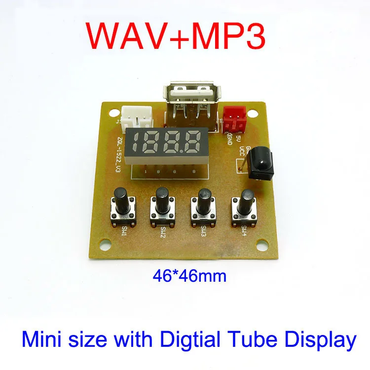 5V Slim Mini Size DIY MP3 KIT WAV MP3 Player Audio Decoding Decoder