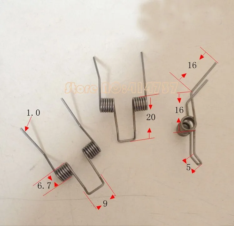 9 шт. пружина из нержавеющей стали кручения пружины 1,0 мм проволока Натяжная скручивающая пружина