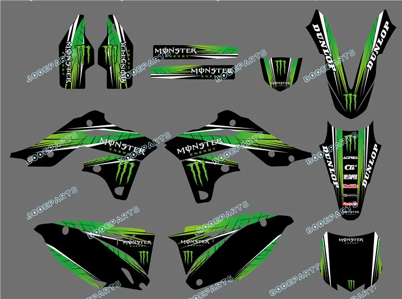

DST0434 New Style 0434 Power TEAM GRAPHICS & BACKGROUNDS DECALS STICKERS Kits Fit for KAWASAKI KX250F KXF250 2013-2014