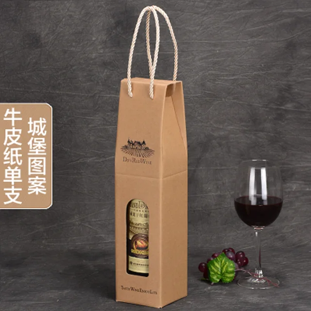 Download Paper Gift Box 10pcs 39*9*9cm Red wine box single bag ...