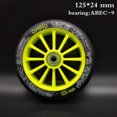 Колесо для скутера, мигающее колесо, диаметр 124 мм, толщина 24 мм, 2 шт./лот - Цвет: 125x24 oxelo