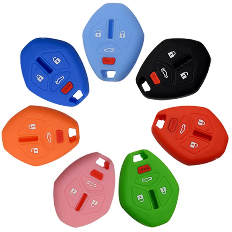 

Good quality 3+1 button silicone car remote key cover case for Mitsubish-i
