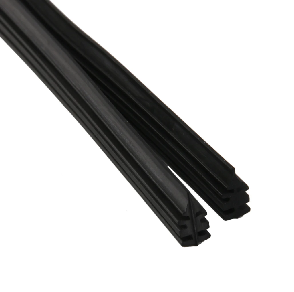 2 Pieces 28 Inch Car Vehicle All-Season Windshield Wiper Blade Refills Rubber Strips For Most Cars Buses Lorries Trucks Black