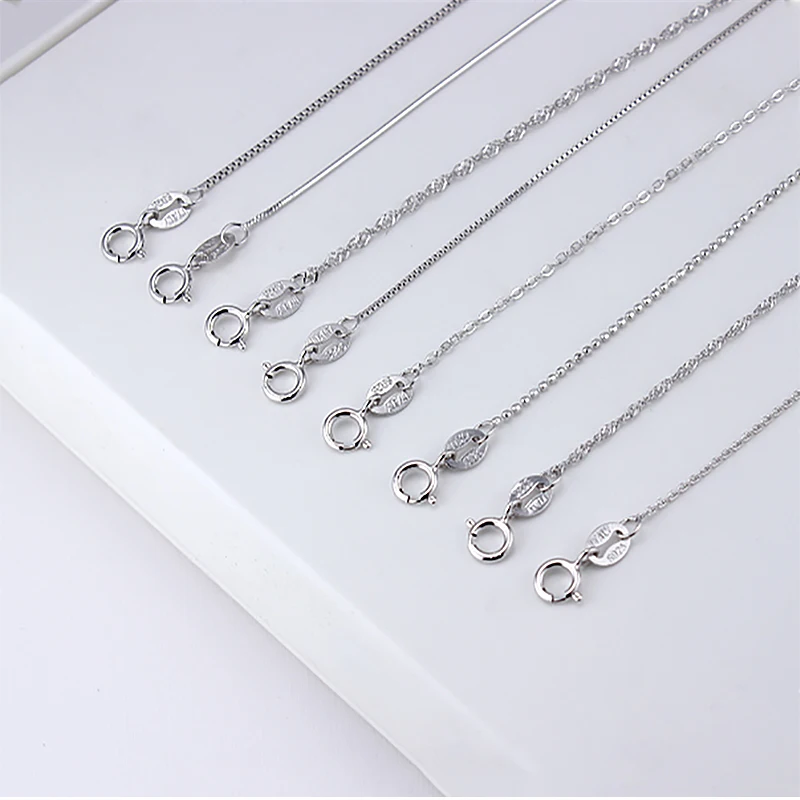GAGAFEEL 7 видов стилей, модные ожерелья, подлинные 925 пробы, серебряная цепочка для женщин и мужчин, S925 ювелирные изделия, аксессуары, подарок