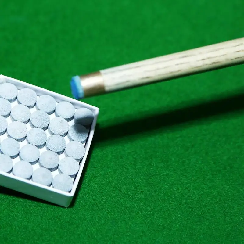 9mm/10mm 50pcs Glue on Pool Snooker Cue Tips Billiards Stick
