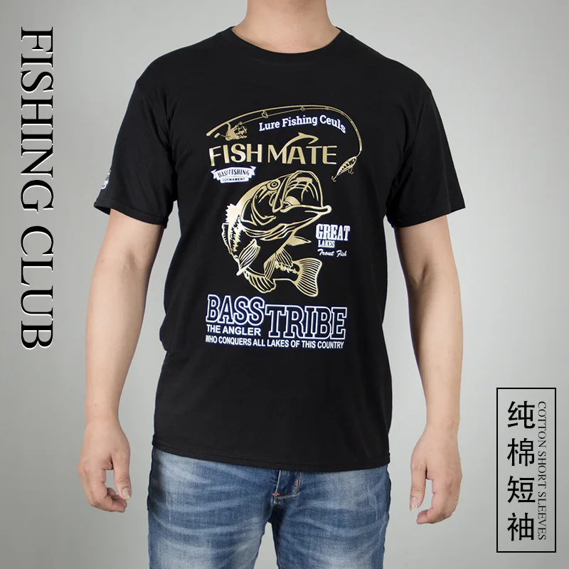 

New Outdoor Sports Short Sleeve Fishing T-shirt Fast-drying Sunscreen Breathable Elastic Male Loose Plus Size Fishing Clothing