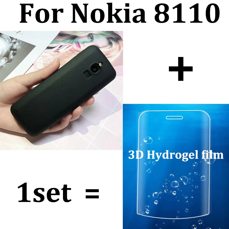 

For Nokia 8110 Case ultra thin Silicone soft back cover +3D Hydrogel film Patterned Phone Cases For Nokia TA-1059 shell film