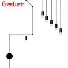 Nordic vibia Line Geometric Led Pendant Light Wireflow design hanging pendant lamp industrial Wires Adjustable Lustres luminaria