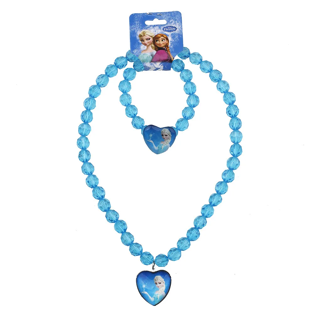 2 pcs/lot 2019 new children's doll accessories necklace + bracelet Frozen high-end accessories girl birthday gift 2 pcs/lot 2019 new children's doll accessories necklace + bracelet Frozen high-end accessories girl birthday gift