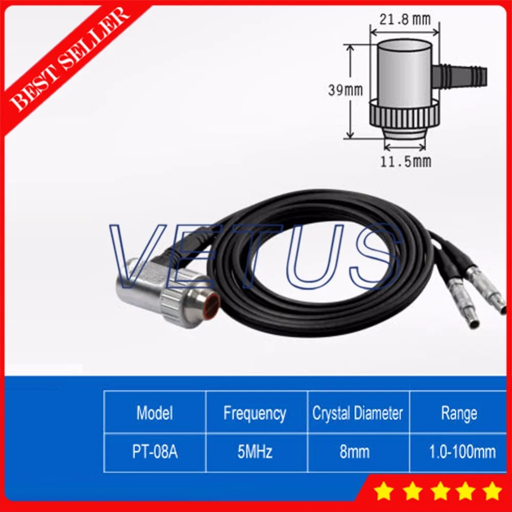 1.0100mm Measuring Range 5MHZ 8mm Sensor Standard Probe Transducers